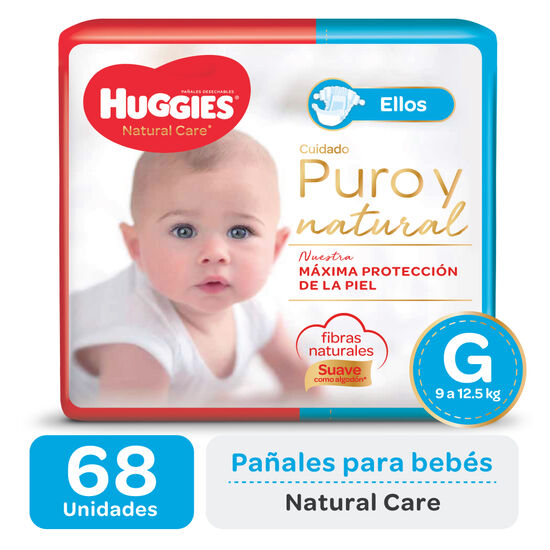 Pañales Huggies Natural Care Puro & Natural Ellos